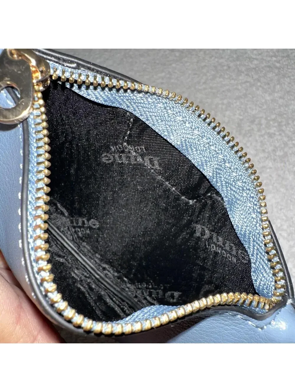 Dune London Small Change Coin Purse Wallet Blue Logo Still Covered